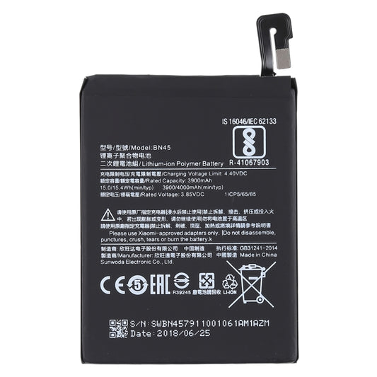 3900mAh BN45 for Xiaomi Redmi Note 5 Li-Polymer Battery by buy2fix