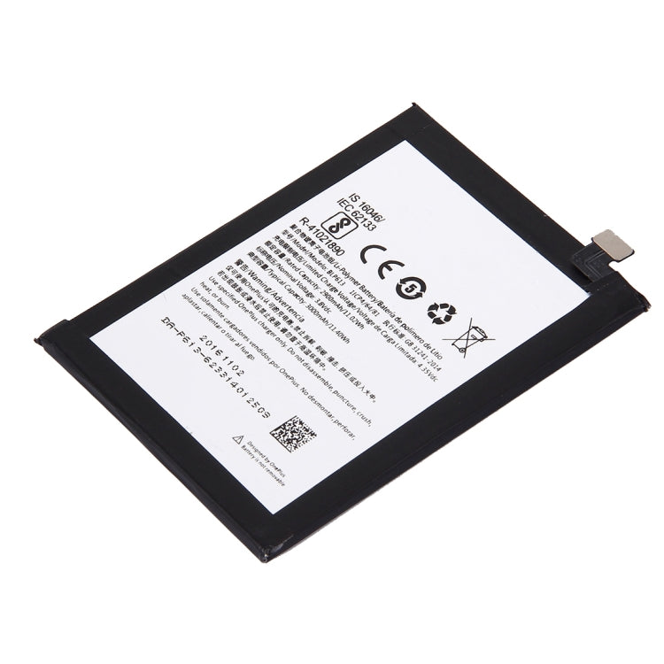 2900mAh for OnePlus 3 (A3000 Version) Rechargeable Li-Polymer Battery by buy2fix