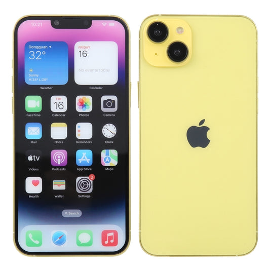 For iPhone 14 Color Screen Non-Working Fake Dummy Display Model(Yellow) by buy2fix