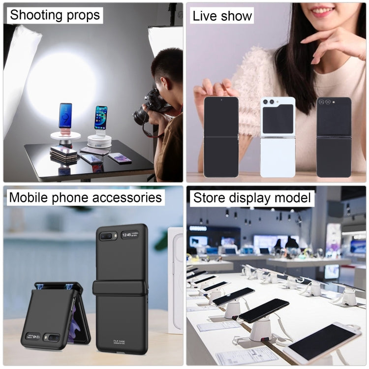 For Samsung Galaxy Z Flip5 Black Screen Non-Working Fake Dummy Display Model (White) by buy2fix