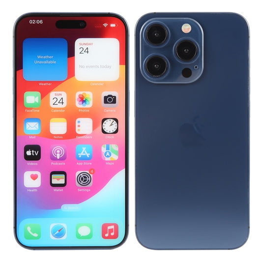 For iPhone 15 Pro Color Screen Non-Working Fake Dummy Display Model (Blue) by buy2fix