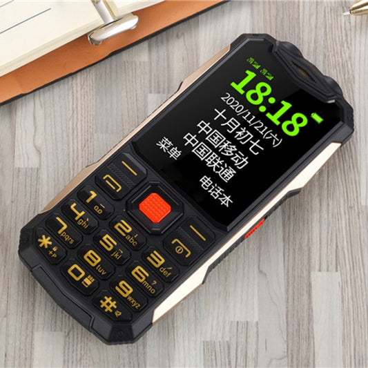 K1 Triple Proofing Elder Phone, Waterproof Shockproof Dustproof, 4800mAh Battery, 2.4 inch, 21 Keys, Bluetooth, LED Flashlight, FM, SOS, Dual SIM, Network: 2G (Black) by buy2fix