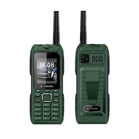 S555 Triple Proofing Elder Phone, Waterproof Shockproof Dustproof, 2400mAh Battery, 2.2. inch, 21 Keys, LED Flashlight, FM, Quad SIM, with Antenna(Green) by buy2fix