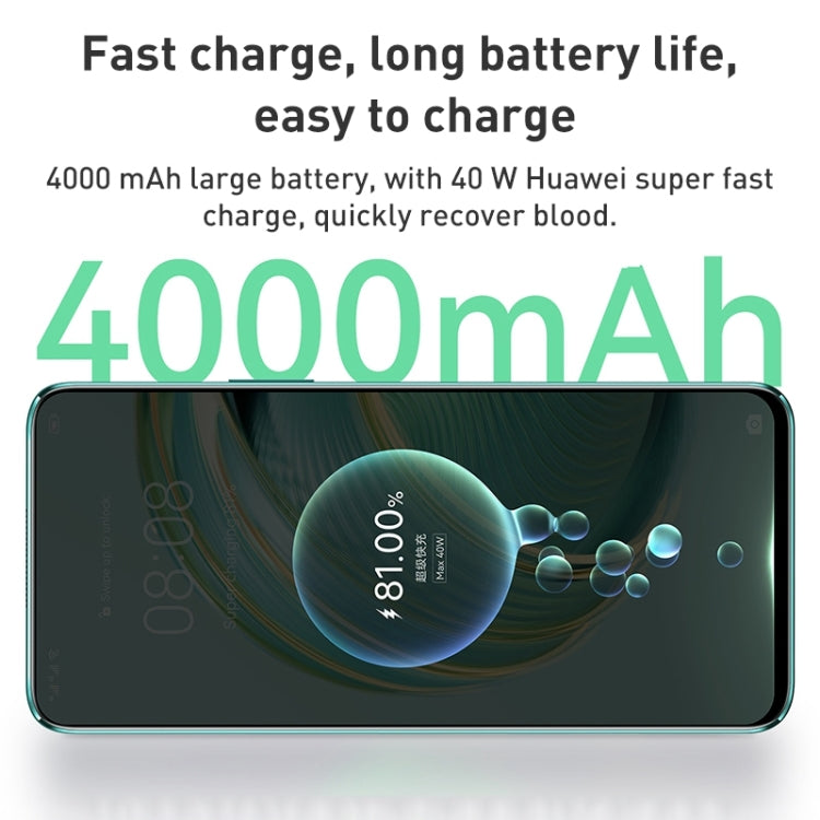 HUAWEI nova 10z 128GB CHA-AL80, 64MP Cameras, China Version, Triple Back Cameras, Side Fingerprint Identification, 6.6 inch HarmonyOS 2.0 Octa Core, Network: 4G, OTG, Not Support Google Play(Green) by Huawei