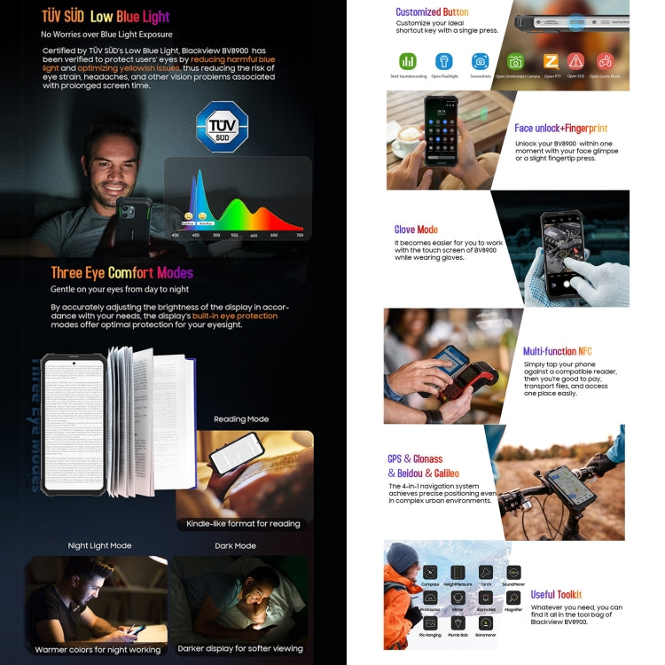 Blackview BV8900 Rugged Phone, Thermal Imaging Camera, 8GB+256GB by Blackview