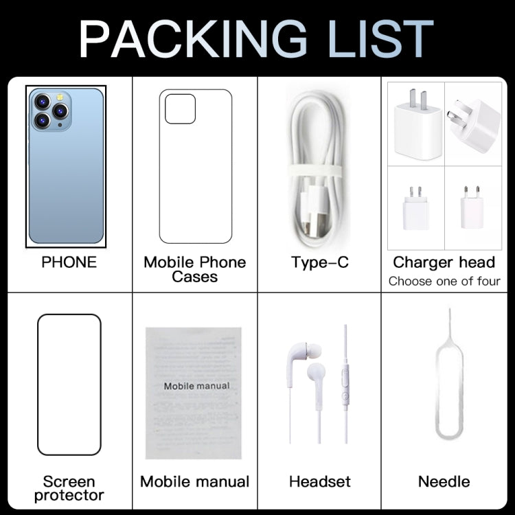 i13 ProMax, 1GB+8GB, 6.1 inch Drop Notch Screen, Face Identification, Android 6.0 MTK6580P Quad Core, Network: 3G, Dual SIM(White) by buy2fix