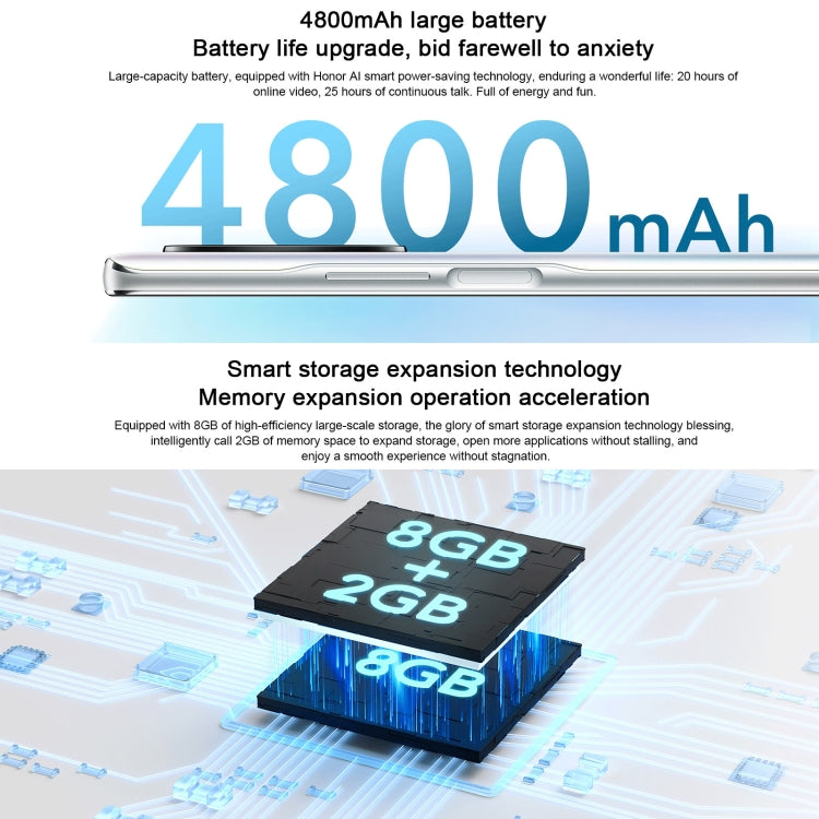 Honor X30 5G ANY-AN00, 48MP Cameras, 8GB+128GB, China Version, Triple Back Cameras, Side Fingerprint Identification, 4800mAh Battery, 6.81 inch Magic UI 5.0 Qualcomm Snapdragon 695 Octa Core up to 2.2GHz, Network: 5G, OTG, Not Support Google Play(Black) by Huawei