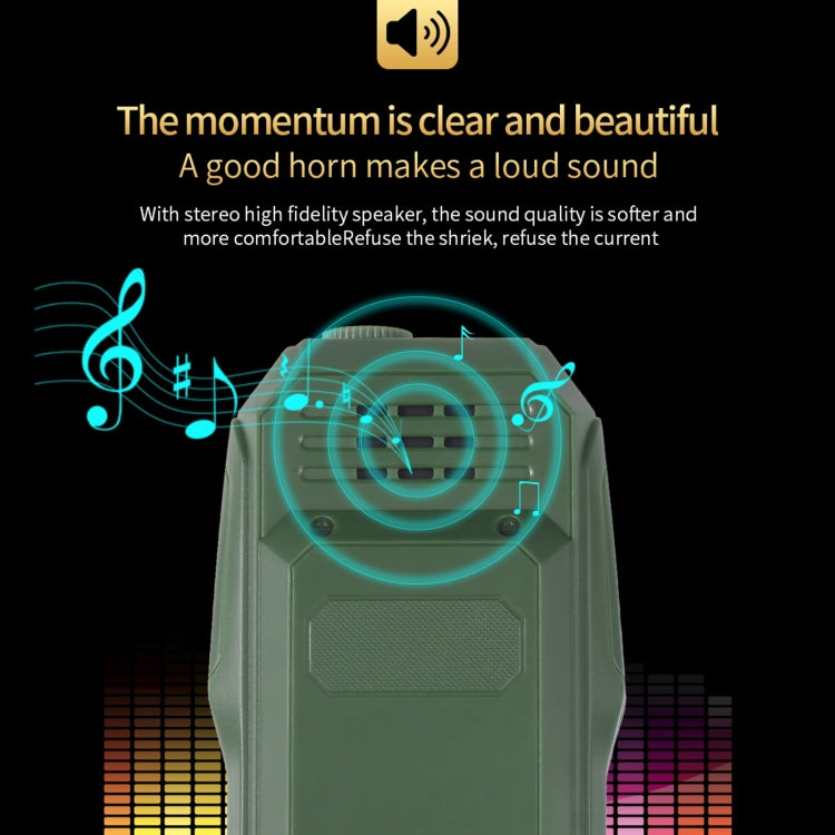 W2025 Triple Proofing Elder Phone, Waterproof Shockproof Dustproof, 5800mAh Battery, 1.8 inch, 21 Keys, LED Flashlight, Dual SIM(Green) by buy2fix