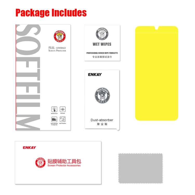 ENKAY Hat-Prince 0.1mm 3D Full Screen Protector Explosion-proof Hydrogel Film for Huawei P30 Lite by ENKAY