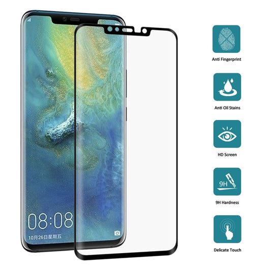 0.3mm 9H Surface Hardness 3D Curved Edge Full Screen Dust-proof Tempered Glass Film for Huawei Mate 20 Pro by buy2fix