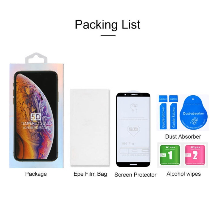 9H 5D Full Glue Full Screen Tempered Glass Film for Huawei Enjoy 7S / P Smart by buy2fix