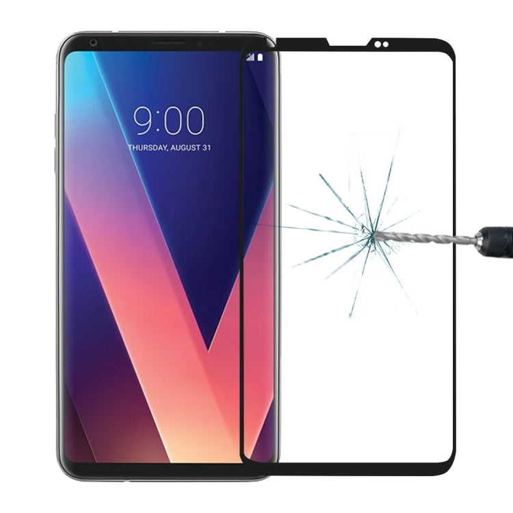 For LG V30 0.26mm 9H Surface Hardness 3D Curved Full Screen Tempered Glass Screen Protector (Black) - LG Tempered Glass by buy2fix | Online Shopping UK | buy2fix