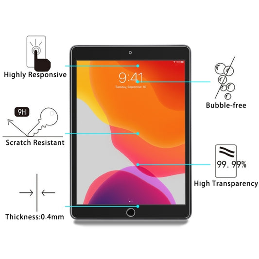 25 PCS For iPad 10.2 2021 / 2020 / 2019 9H 2.5D Tempered Glass Film by ENKAY