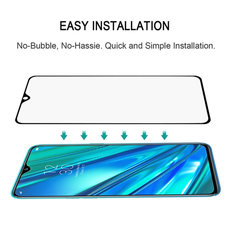 25 PCS For OPPO Realme 5 Pro Full Glue Full Cover Screen Protector Tempered Glass Film by buy2fix