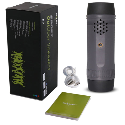 Zealot S1 Multifunctional Outdoor Waterproof Bluetooth Speaker, 4000mAh Battery, For iPhone, Galaxy, Sony, Lenovo, HTC, Huawei, Google, LG, Xiaomi, other Smartphones(Grey) by ZEALOT