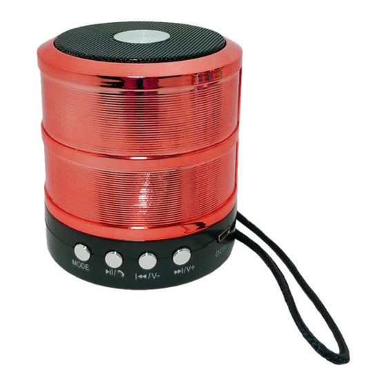 WS-887 Bluetooth Speaker with Lanyard, Support Hands-free Call & FM & U Disk & TF Card & AUX(Red) by buy2fix
