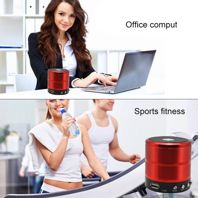 WS-887 Bluetooth Speaker with Lanyard, Support Hands-free Call & FM & U Disk & TF Card & AUX(Gold) by buy2fix