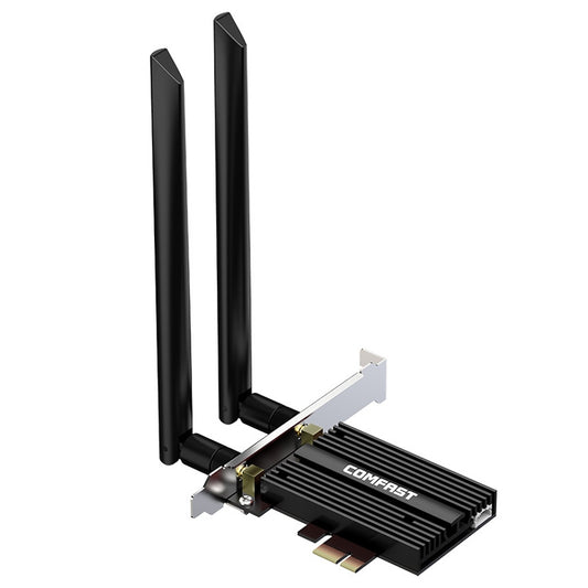 COMFAST CF-AX210 PRO 5374Mbps Tri-band + Bluetooth 5.2 Wireless WiFi6E PCI-E Network Card with Heat Sink by COMFAST