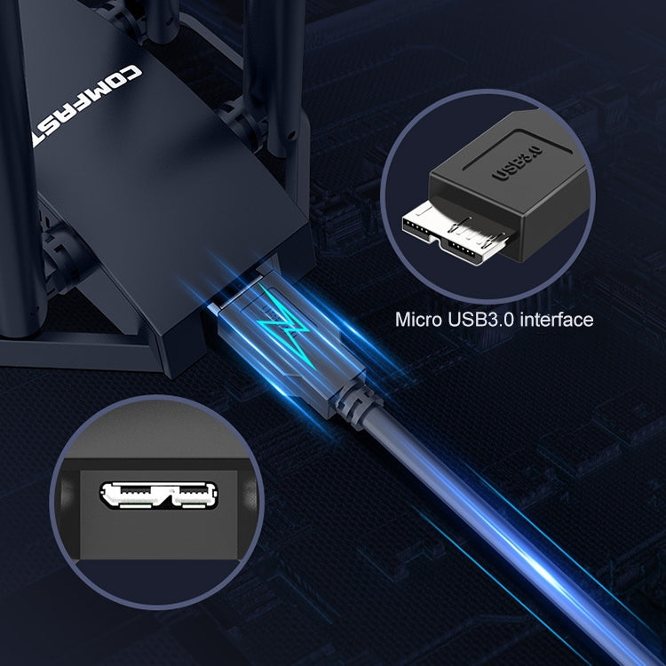 COMFAST CF-966AX Free-drive Dual Band 1800Mbps USB3.0 High Power Wireless WiFi 6 Adapter by COMFAST