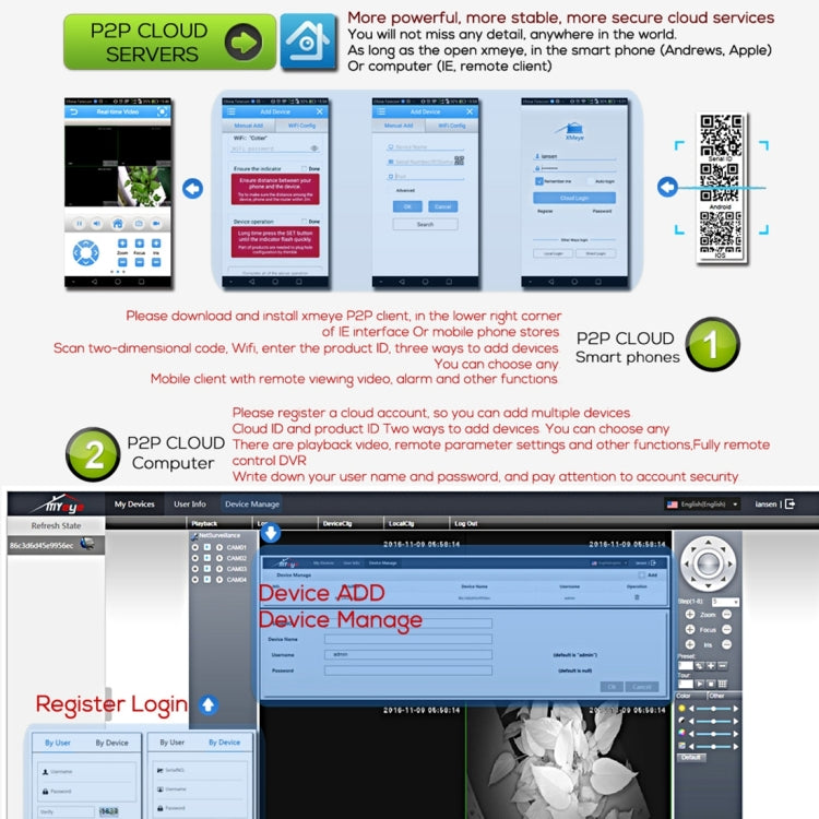 A8B3/Kit 2MP 8CH 1080P CCTV Security Camera System AHD DVR Surveillance Kit, Support Night Vision / Motion Detection(White) by buy2fix