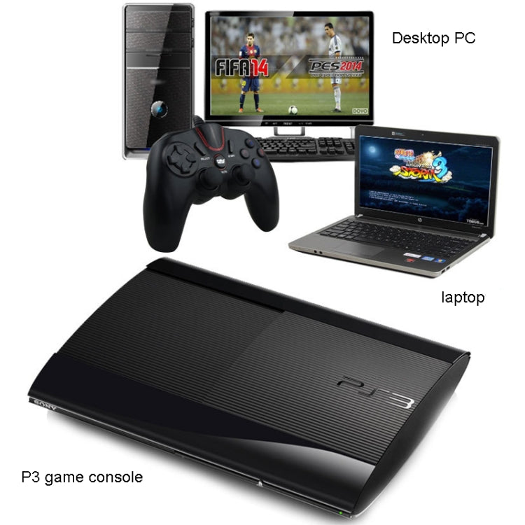 Wired Game Controller Gamepad Handle for PS3 / Compute(Black) by buy2fix