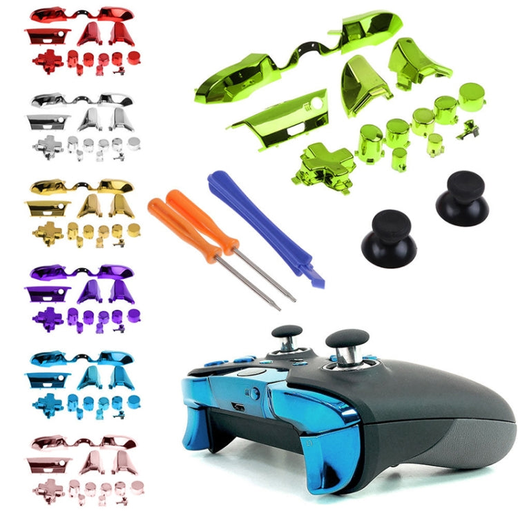 Full Set Game Controller Handle Small Fittings with Screwdriver for Xbox One ELITE(Silver) by buy2fix