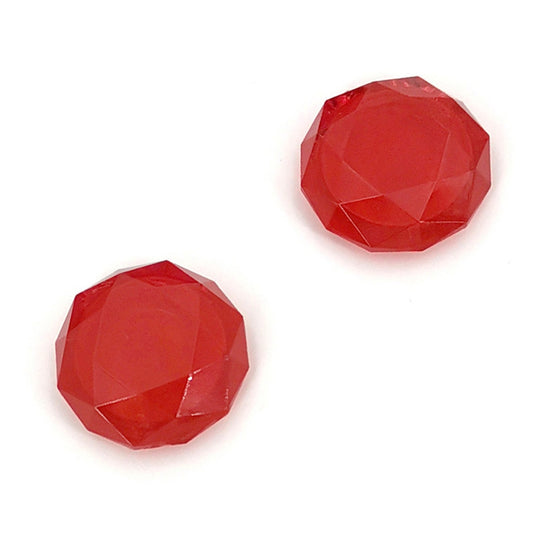 2 PCS Diamond Texture Games Grip Caps for PS5(Red) by buy2fix