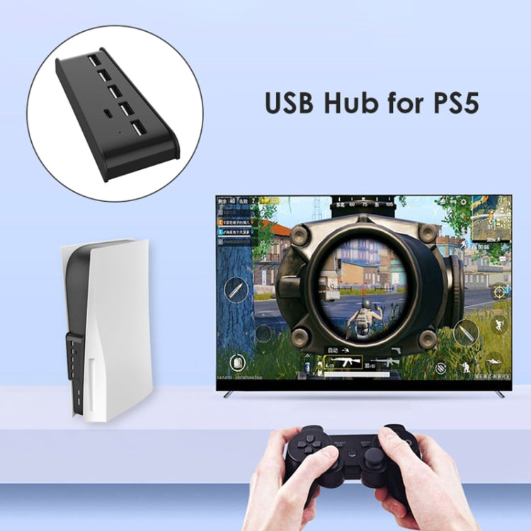 KJH P5-008 6 in 1 USB Splitter Expander Hub Adapter For PS5 by buy2fix