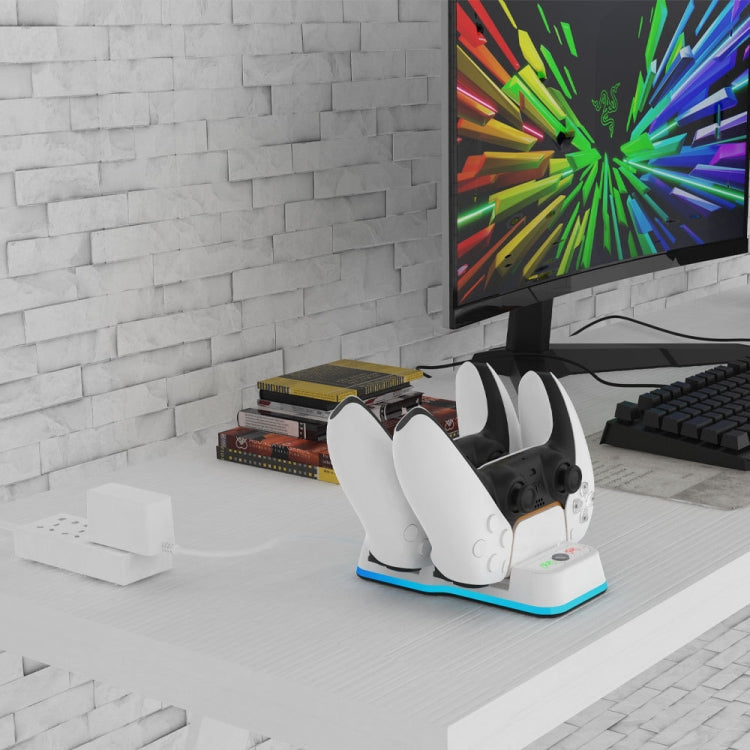 JYS P5116 Wireless Handle Dual Charging Station with Indicator Light For PS5 by buy2fix