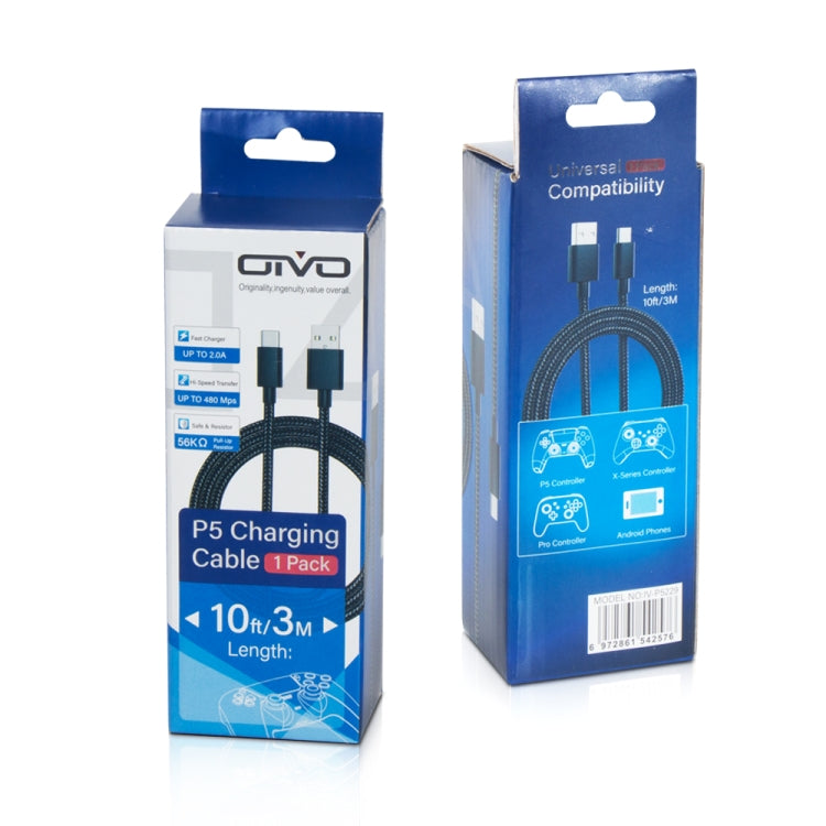 OIVO IV-P5229 3m 1A USB Type-C Charging Data Cable for PS5 / Switch Pro / Xbox Series by OIVO