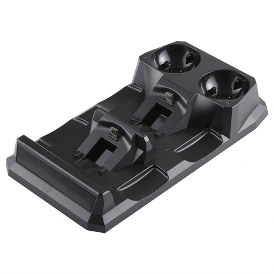 4 in 1 Charger USB Charging Dock Station Stand with LED Indicator for Playstation PS4 Controller & PS Move Controller by buy2fix