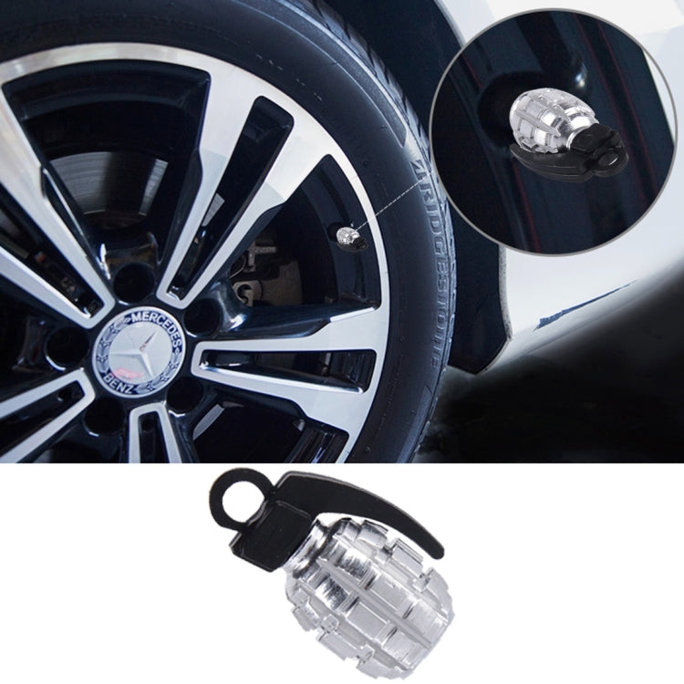 4 PCS Universal Car Tire Valve Caps(Silver) by buy2fix