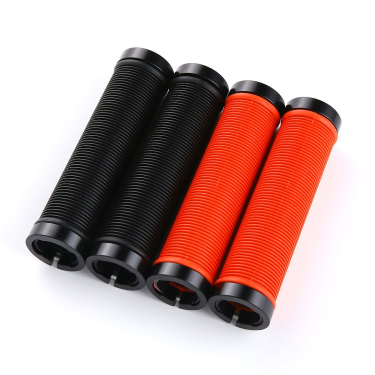 1 Pair AG15 Bicycle MTB Bike Lock-on Rubber Handlebar Grips(Black) by buy2fix