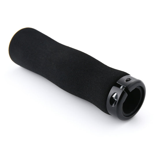 1 Pair AG28 Alloy Lock-Rings + Sponge Bicycle Handlebar Grip (Black) by buy2fix