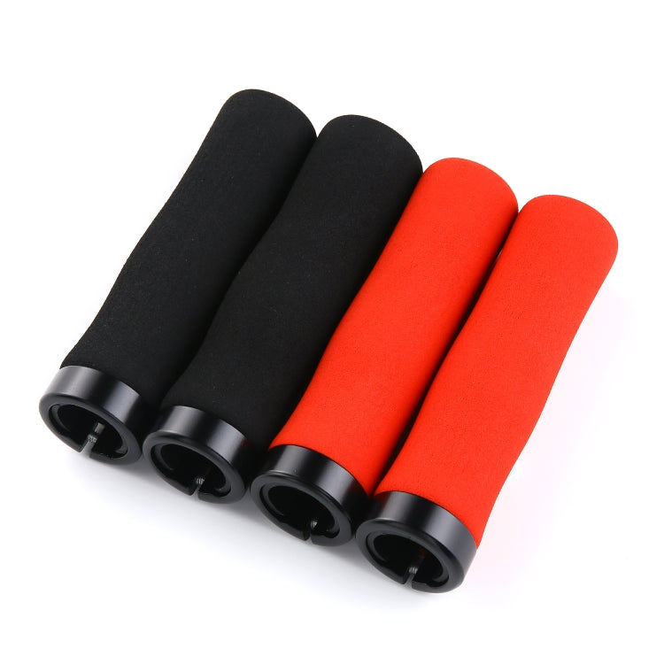 1 Pair AG28 Alloy Lock-Rings + Sponge Bicycle Handlebar Grip (Black) by buy2fix