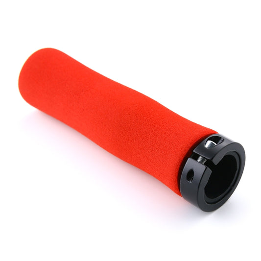 1 Pair AG28 Alloy Lock-Rings + Sponge Bicycle Handlebar Grip (Red) by buy2fix