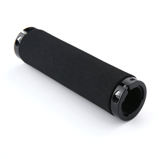 1 Pair AG36 Alloy Lock-Rings + Sponge Bicycle Handlebar Grip (Black) by buy2fix