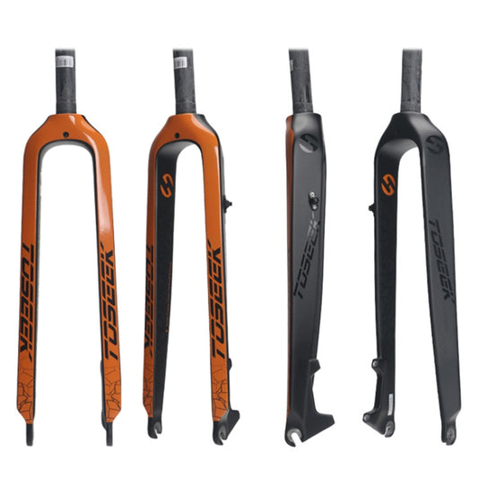 TOSEEK Ultra Light 29 Inch 435mm Mountain Bike Full Carbon Front Fork Straight Head Tube Disc Brake(Orange) by TOSEEK