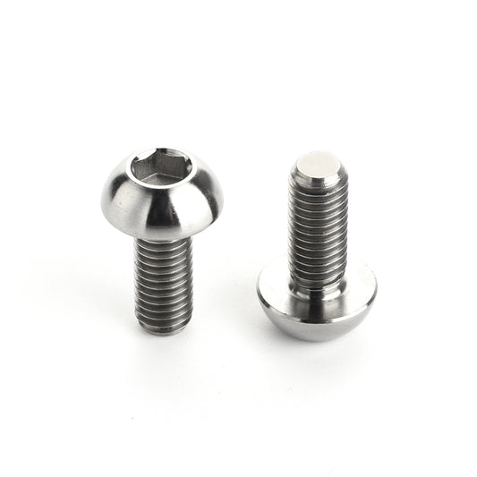 2 PCS Bicycle Accessories Titanium Bottle Cage Screw M5 12mm(Titanium Color) by buy2fix