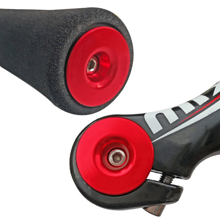 TOSEEK 1 Pair Mountain Bike Handlebar Grips Caps End Plug Aluminum Alloy Bicycle Bar Ends Plug (Grey) by TOSEEK