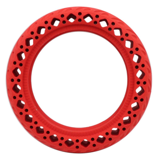 8.5 inch Electric Scooter Wear-resistant Shock-absorbing Decorative Pattern Tire Honeycomb Solid Tire, Suitable for Xiaomi Mijia M365(Red) by buy2fix
