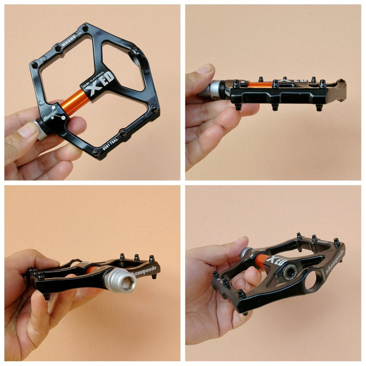 SHANMASHI 1031 Magnesium Alloy Pedal Non-slip Comfortable Bicycle Folding Pedal(Orange) by SHANMASHI