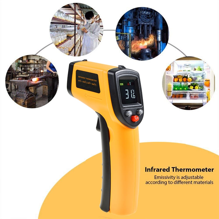 GM533 Portable Digital Laser Point Infrared Thermometer, Temperature Range: -50-530 Celsius Degree by buy2fix
