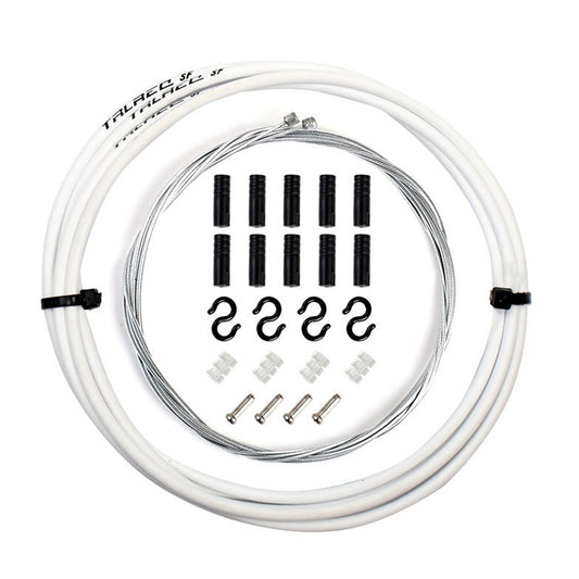7 in 1 Universal PVC Bicycle Variable Speed Cable Tube Set(White) by buy2fix