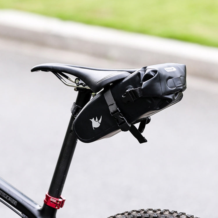 Rhinowalk TF551 2.5L Full Waterproof Bicycle Saddle Bag (Black) by Rhinowalk
