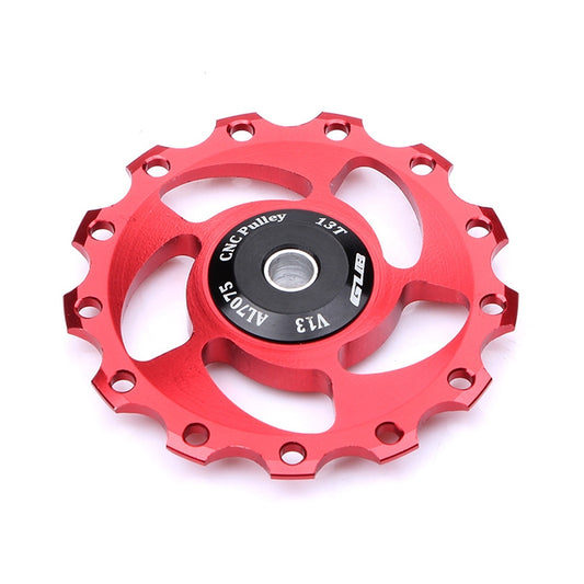 GUB V13 13T Bicycle Rear Derailleur Jockey Wheel (Black Red) by GUB