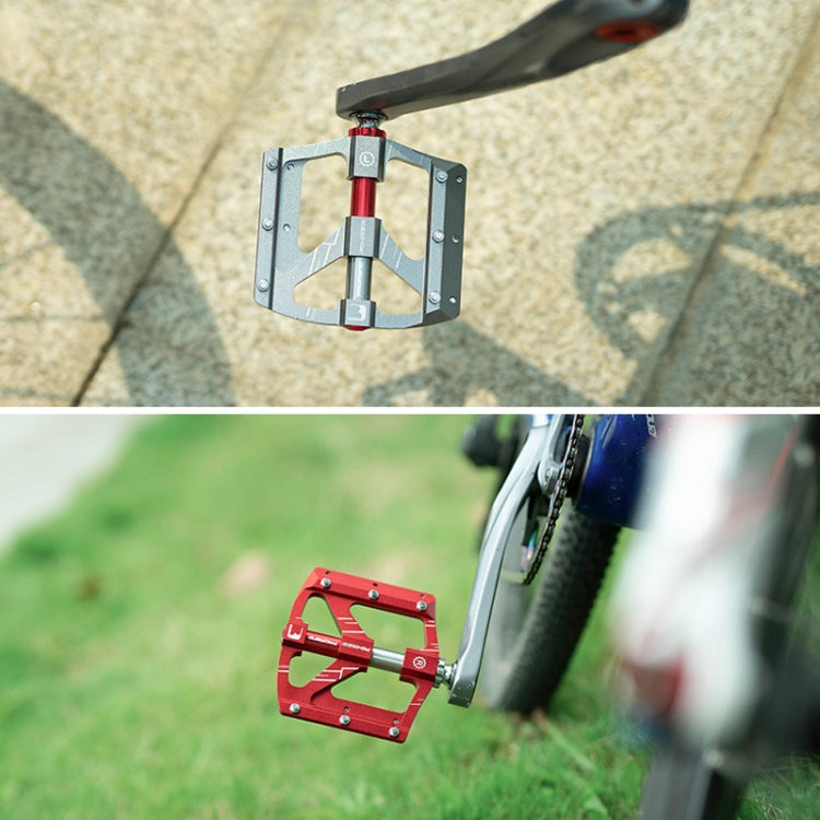 PROMEND PD-M88 1 Pair Mountain Bicycle Aluminum Alloy 3-Bearings Pedals (Black) by PROMEND