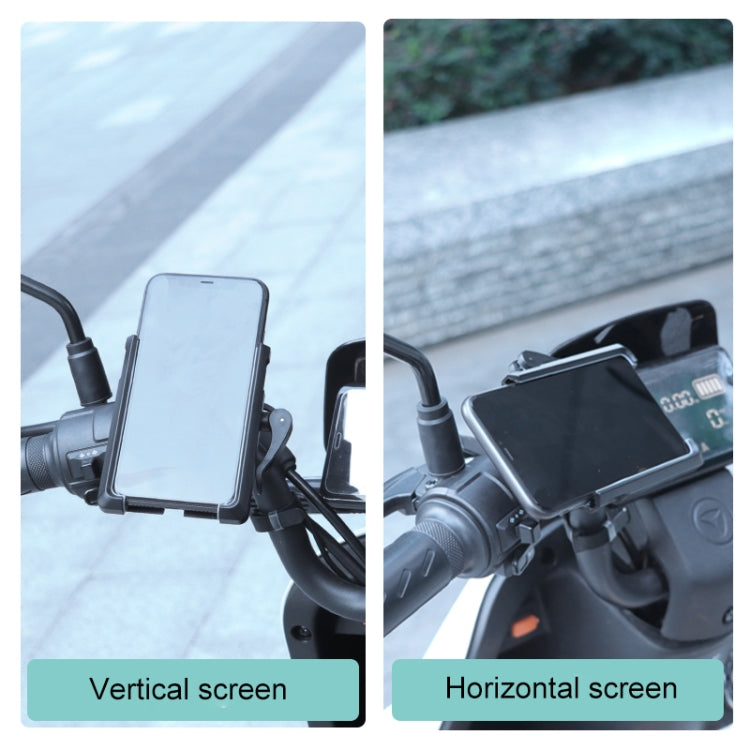 Rotatable PVC Motorcycle Bicycle Handlebar Mount Mobile Phone Holder (Black) by buy2fix