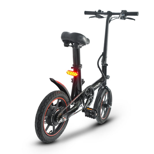 HAPPYRUN HR-X40 350W 36V / 6AH Electric Bicycle with 14 inch Tires, EU Plug(Black) by buy2fix