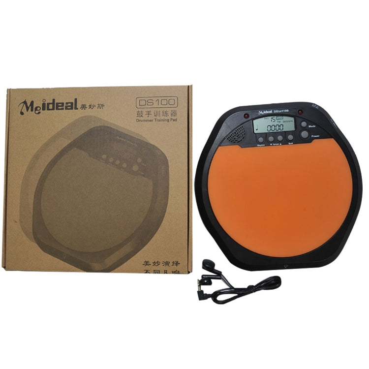 Electronic Dumb Combat Board Trainer Drum Exercise Metronome DS100(Black+Orange) by buy2fix